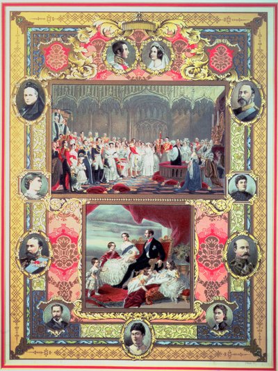 Königin Victoria (1819-1901): ihre Hochzeit und ihre Kinder von English School